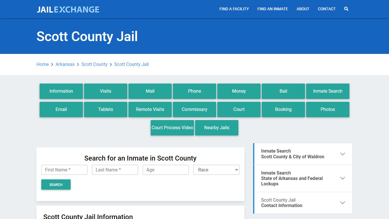 Scott County Jail Roster Lookup, AR, Inmate Search